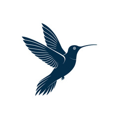 hummingbird silhouette logo vector line art logo design