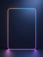 Fototapeta premium Neon Drak Blue Abstract Background