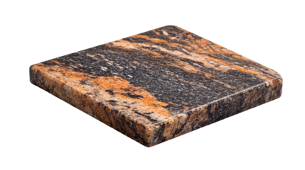 Granite countertop sample texture of surface pattern, cut out transparent