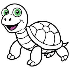 Cartoon funny turtle 