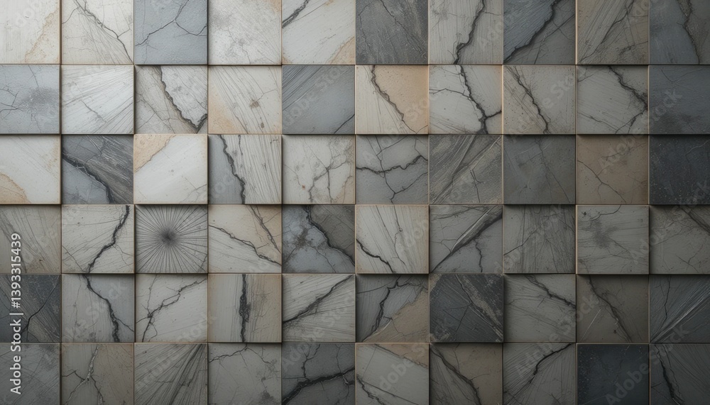 Poster elegant marble tile patterns interior design space image showcase modern environment top-down view c