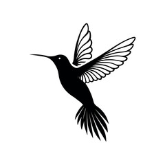 hummingbird silhouette logo vector line art logo design