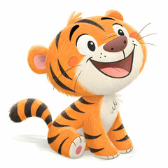 A picture of a tiger that has the name tiger on it