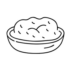 baked potato icon, baked potato line art - simple line art of baked potato, perfect for baked potato logos and icons