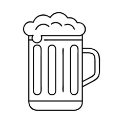 beer mug icon, beer mug line art - simple line art of beer mug, perfect for beer mug logos and icons