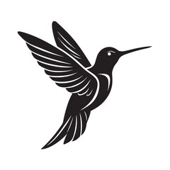 Hummingbird Elegant Line Drawing