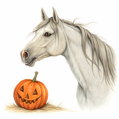 Vector Horse animal clipart editable white background