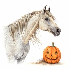 Vector Horse animal clipart editable white background