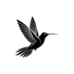 hummingbird silhouette logo vector line art logo design