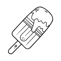 ice pop icon, ice pop line art - simple line art of ice pop, perfect for ice pop logos and icons