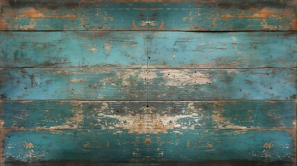 Weathered blue wooden planks create a rustic and textured backdrop