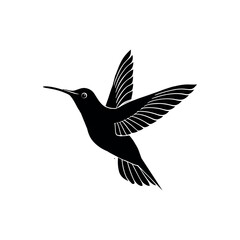hummingbird silhouette logo vector line art logo design