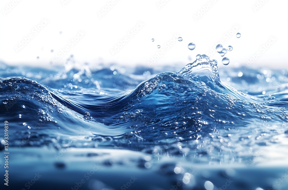 Poster dynamic ocean wave crashing in the sunlight captivating closeup of water movement marine beauty and 