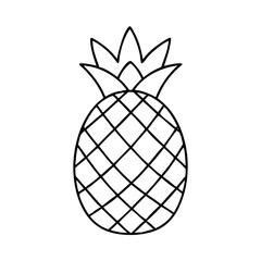 pineapple icon, pineapple line art - simple line art of pineapple, perfect for pineapple logos and icons