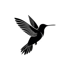 hummingbird silhouette logo vector line art logo design