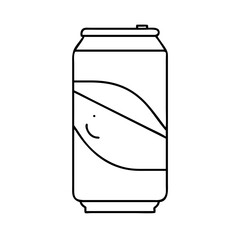 soda can icon, soda can line art - simple line art of soda can, perfect for soda can logos and icons