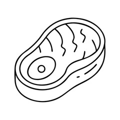 steak icon, steak line art - simple line art of steak, perfect for steak logos and icons
