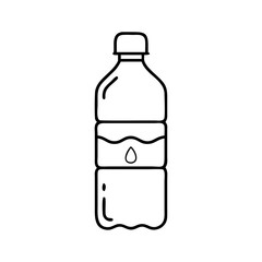 water bottle icon, water bottle line art - simple line art of water bottle, perfect for water bottle logos and icons