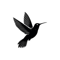 hummingbird silhouette logo vector line art logo design