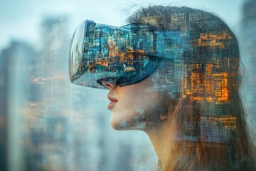 VR experience of a futuristic city