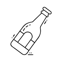 beer bottle icon, beer bottle line art - simple line art of beer bottle, perfect for beer bottle logos and icons