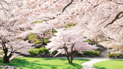 blooming cherry tree