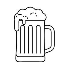 beer mug icon, beer mug line art - simple line art of beer mug, perfect for beer mug logos and icons