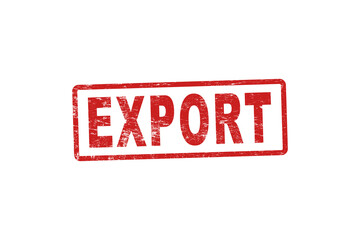 Export cleared approval stamp of customs clearance border control service on customs invoice paper with wooden stamper isolated on table surface government border protection wide scene background