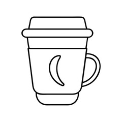 coffee cup icon, coffee cup line art - simple line art of coffee cup, perfect for coffee cup logos and icons