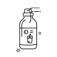 Obraz premium cold brew bottle icon, cold brew bottle line art - simple line art of cold brew bottle, perfect for cold brew bottle logos and icons