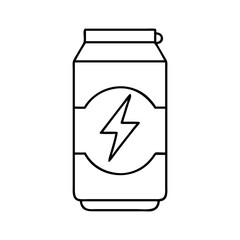 energy drink can icon, energy drink can line art - simple line art of energy drink can, perfect for energy drink can logos and icons