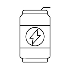 energy drink can icon, energy drink can line art - simple line art of energy drink can, perfect for energy drink can logos and icons