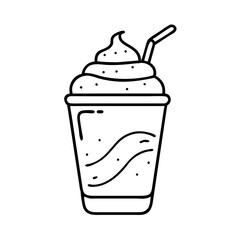 frappuccino icon, frappuccino line art - simple line art of frappuccino, perfect for frappuccino logos and icons