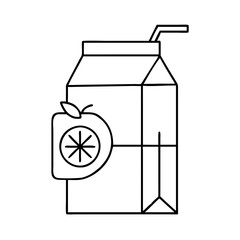 juice box icon, juice box line art - simple line art of juice box, perfect for juice box logos and icons