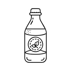 kombucha bottle icon, kombucha bottle line art - simple line art of kombucha bottle, perfect for kombucha bottle logos and icons