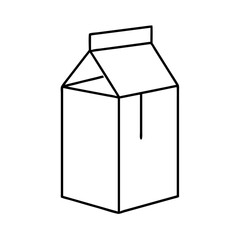milk carton icon, milk carton line art - simple line art of milk carton, perfect for milk carton logos and icons