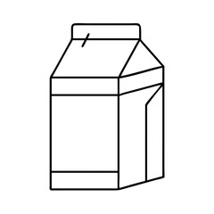 milk carton icon, milk carton line art - simple line art of milk carton, perfect for milk carton logos and icons