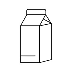 milk carton icon, milk carton line art - simple line art of milk carton, perfect for milk carton logos and icons