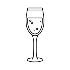 mimosa glass icon, mimosa glass line art - simple line art of mimosa glass, perfect for mimosa glass logos and icons