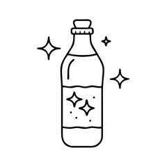 sparkling water icon, sparkling water line art - simple line art of sparkling water, perfect for sparkling water logos and icons