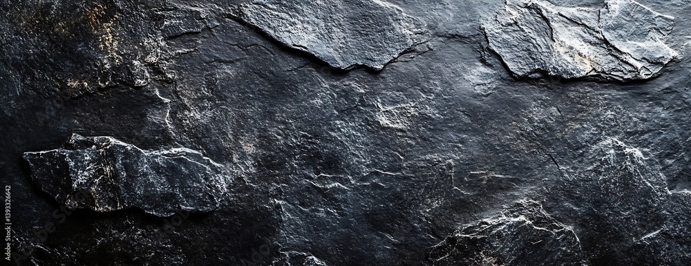 Poster Dark Slate Stone Texture Background for Elegant Design Creative Projects and Natural Artistic Compositions : Generative AI