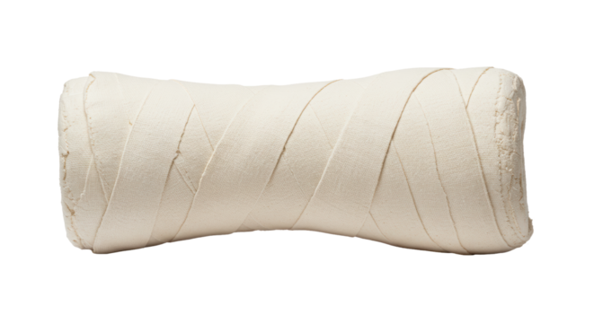 Isolated Rolled Bandage Medical Support and Healing