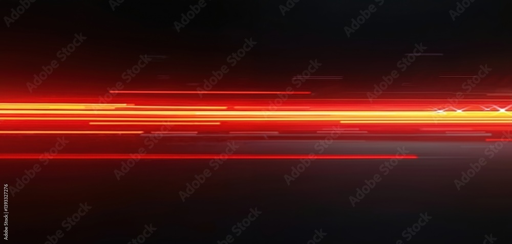 Poster red line with a black background. dynamic flash movement with futuristic gradient. light effect, spe