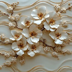 Cream white orchid bloom high resolution image