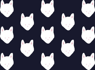 Fox Pattern Vintage Design Vector Textile