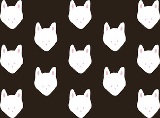 Fox Pattern Vintage Design Vector Textile