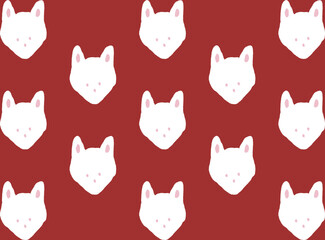 Fox Pattern Vintage Design Vector Textile
