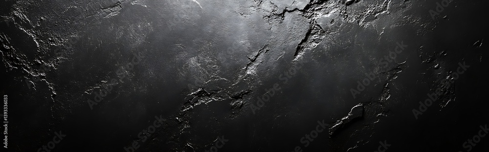 Aufkleber Abstract Dark Texture Background Deep Shades of Black and Gray Dramatic Lighting and Dark Surface : Generative AI