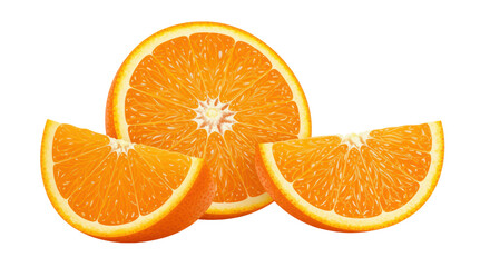 Isolated Sliced Oranges