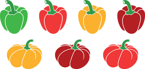 Bell Pepper logo. Isolated Bell Pepper  on white background